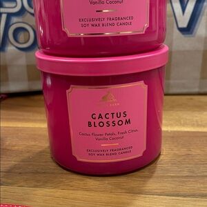 White Barn Cactus Blossom Pink 3 wick Candle